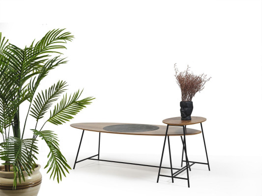 Couchtisch Wohnzimmer Tisch Braun Holz Kaffeetisch Design Möbel Neu