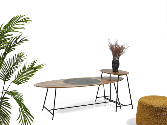 Couchtisch Wohnzimmer Tisch Braun Holz Kaffeetisch Design Möbel Neu