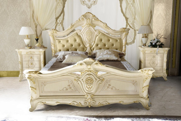 Schlafzimmer Luxus Bett Nachttisch Kommode Komplett Set Möbel Hotel