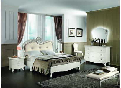 Komplett Set Bett Nachttisch Kommode Neu Design Schlafzimmer 5 tlg. Schlafzimmer