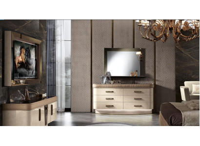 Kommoden Garnitur Gruppe Holz Design Schrank Neu Wohnzimmer Set Kommode Spiegel