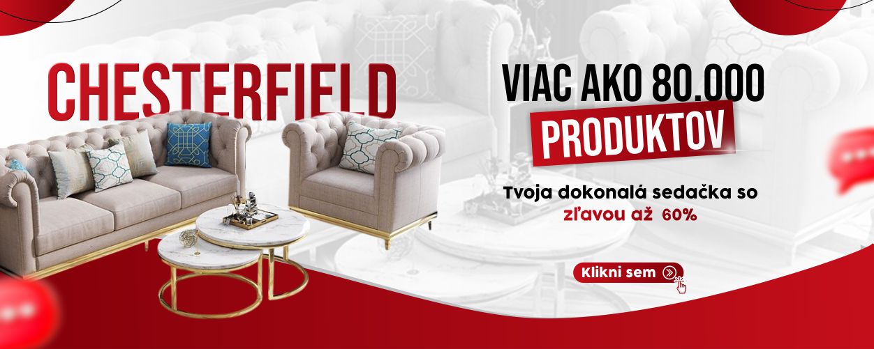 Elegantný nábytok Chesterfield v prvotriednej kvalite
