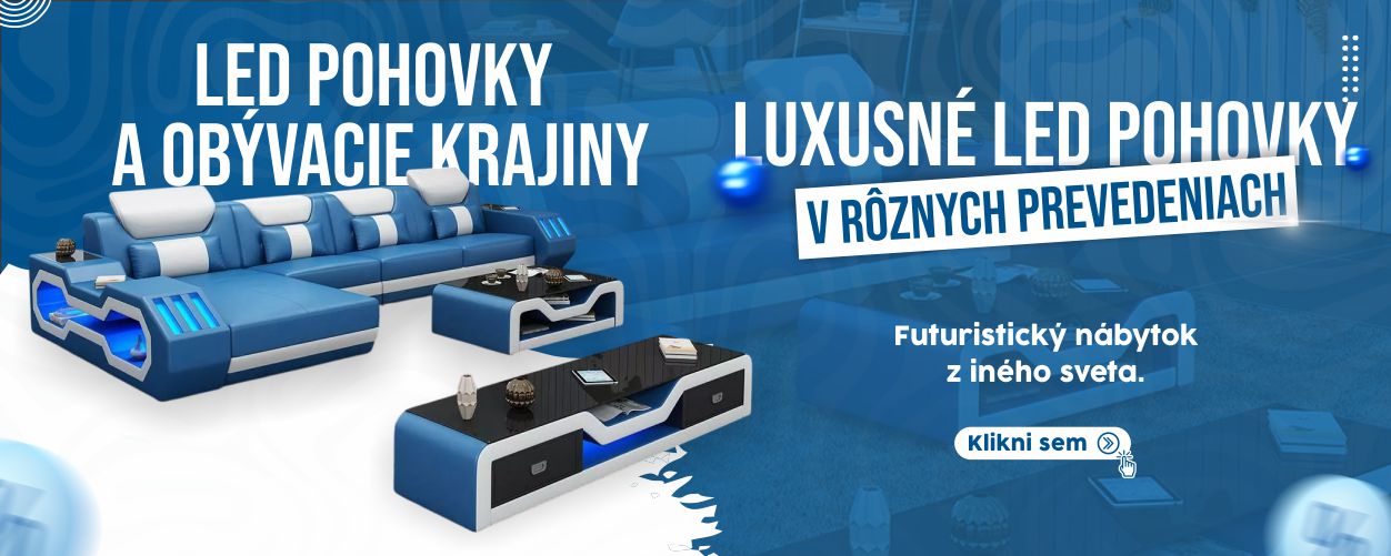 LED pohovky – moderný štýl s osvetlením