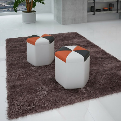 Design Polster Hocker Fußhocker Ottomane Sitz Chaise Gepolstert FT004
