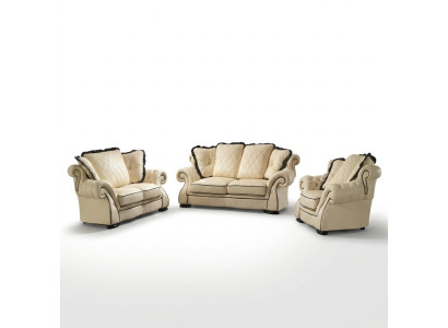Polster Sofas Leder Sitz  XXL Big 3 Sitzer Sofa Couch Design Couchen