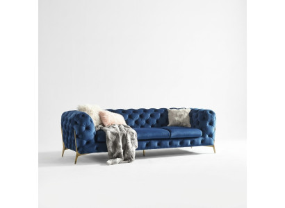 Chesterfield Textil Sofa Polster Sitz Couch Big XXL 3 Sitzer Stoff Couchen 