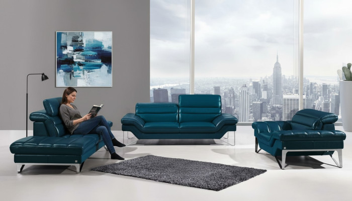 Sofagarnitur Leder Sofa Set 3+2 (ohne Sessel) Couch Sitz Polster Garnitur 994