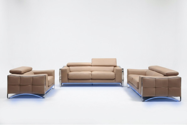 Sofagarnitur Leder Sofa Set 3+2 (ohne Sessel) Couch Sitz Polster Garnitur 1504