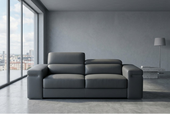Multifunktions Ledercouch Sitz Polster Wohnzimmer Set Leder Garnitur Sofa 3+2
