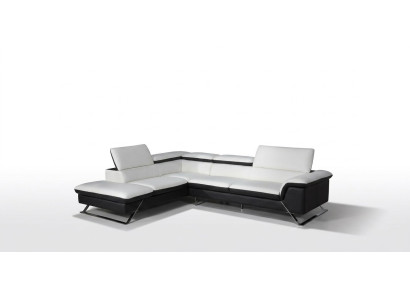 Designer Sitzpolster Ledersofa Garnitur Couch Wohnlandschaft L Form