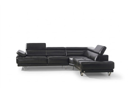 Multifunktion Couch Ecksofa Medien TV Sofa Couch Ledersofa 291 x 222cm LForm Neu