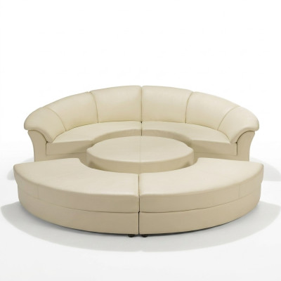 Runde xxl polster wohnlandschaft couch rund eck sofa ledersofa sitz eck garnitur