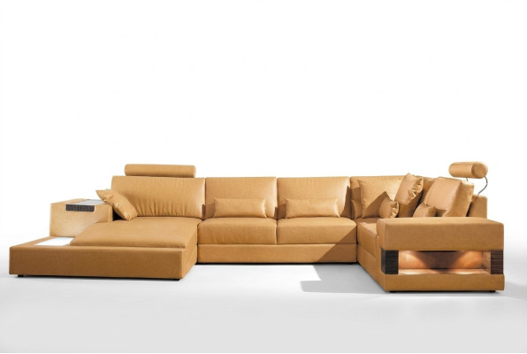 Big xxl ledersofa sofa Couch polster eck lounge garnitur u form wohnlandschaft