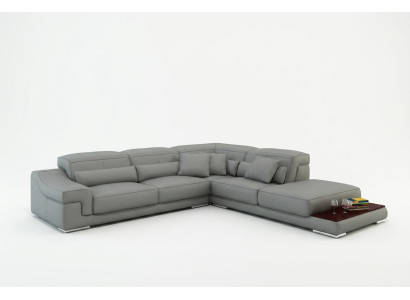 Verstellbare Leder Sitz Polster Eck Couch Sofa Garnitur L Form Sitz Ecke