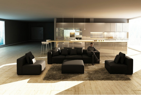 Couch Sofa Wohnlandschaft Ecksofa Multifunktionale Stellweise Polster Ecke