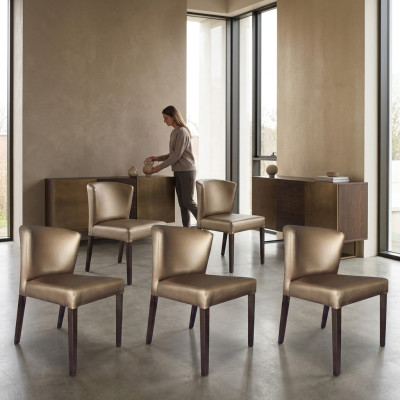 6x Stühle Stuhl Polster Design Lehn Garnitur Sessel Komplett Modernes Set