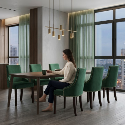 6x Design Polster Sitz Stühle Modern Seht Garnitur Sessel Lounge Club Set
