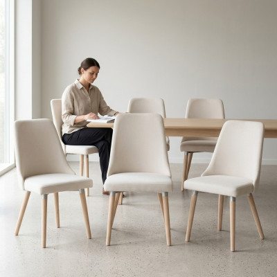 6x Design Polster Sitz Stühle Stuhl Seht Garnitur Sessel Lounge Club Set 