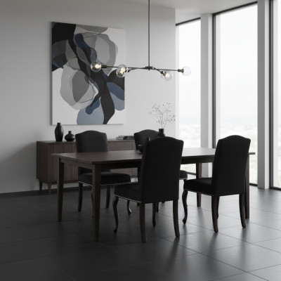 4x Design Polster Stuhl Garnitur Stühle Textil Sitz Komplett Set