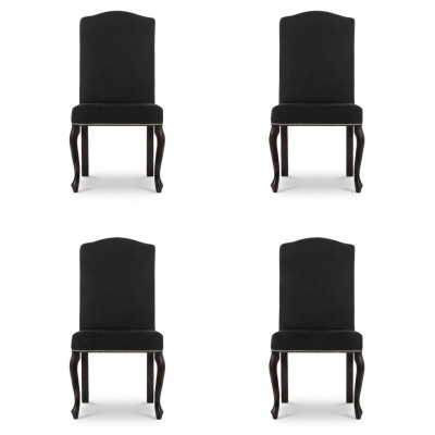 4x Design Polster Stuhl Garnitur Stühle Textil Sitz Komplett Set