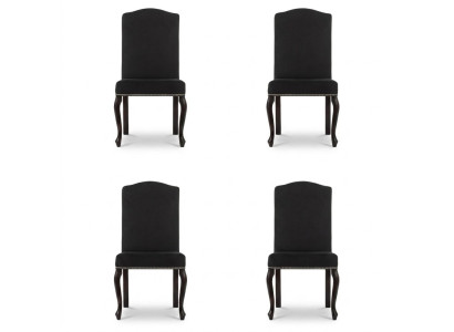 4x Design Polster Stuhl Garnitur Stühle Textil Sitz Komplett Set