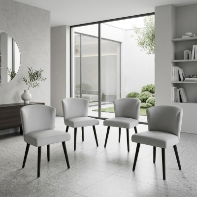 4x Leder Polster Sitz Stühle Lehn Stuhl Design Lounge Club Sessel Garnitur