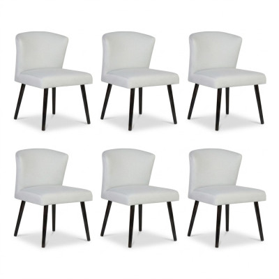 6x Leder Polster Sitz Stühle Lehn Stuhl Design Lounge Club Sessel Garnitur Neu