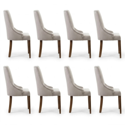 8x Designer Polster Stuhl Set Garnitur Stühle Komplett Lehn Sitz Lounge