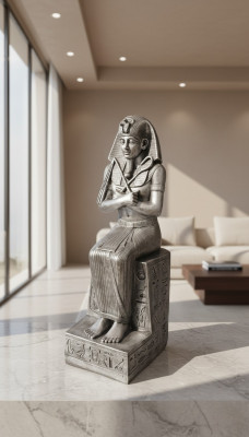 Ägyptische Pharao Statue Skulptur Figuren Skulpturen Dekoration Deko Figur 117cm