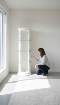 Vitrine Bar Eck Regal Glas Amphore Vase Bodenfase Säule Schrank Vitrinen Regale