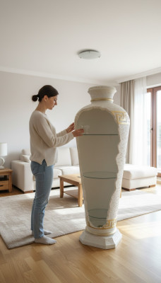 xxl Medusa Antik Stil Vitrine Bar Boden Vase Schrank Vintrinen Säule 153cm Neu