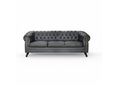 Chesterfield Sofagarnitur Sofa 3+1+1 Couch Polster Set Sofas Couchen Leder Stoff