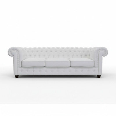 Chesterfield 3+1 Ledersofa Schlafsofa Bettfunktion Leder Couch Sofagarnitur Sofa