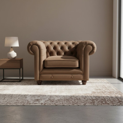 Chesterfield 3+1 Sitzer Polster Sofagarnitur Couch Leder Sofas Wohnzimmer Sofa