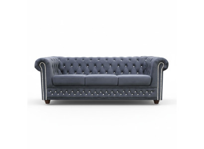 Chesterfield Ledersofa Sofa Couch Polster Garnitur 3+1 Bettfunktion Schlafsofa