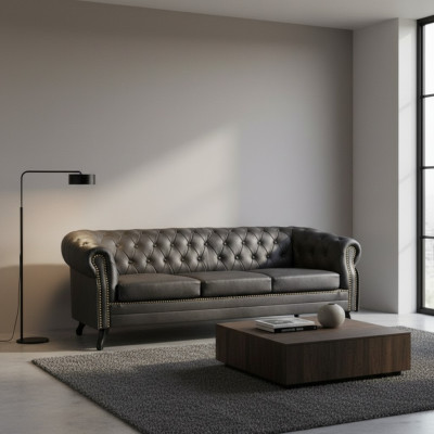 Chesterfield Sofagarnitur 3+2 Glasgow Couch Polster Set Sofas Couchen Neu