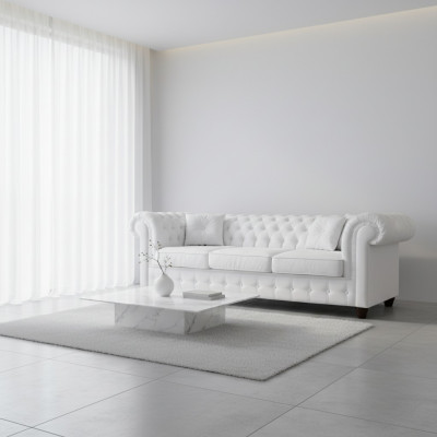Chesterfield Mello 3 Sitzer mit Bettfunktion Couch Polster Sofas Couchen Sofa