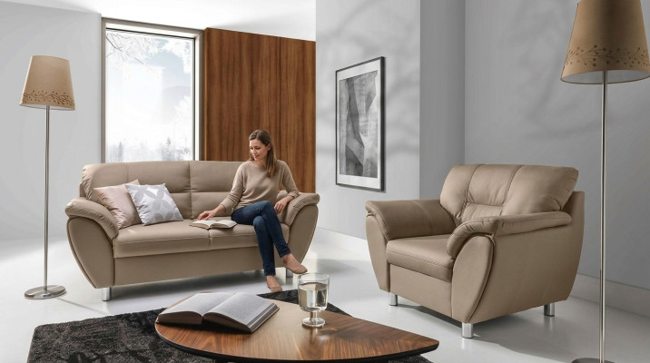 Garnitur Sofagarnitur 2+1 Sitzer Couche Sofa Couchen Polster Stoff Sofas
