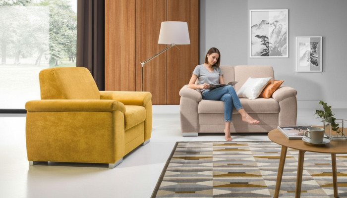 Sofagarnitur Set Polster Textil Stoff Couch 2+1 Sitzer Set Stoff Textil Couchen
