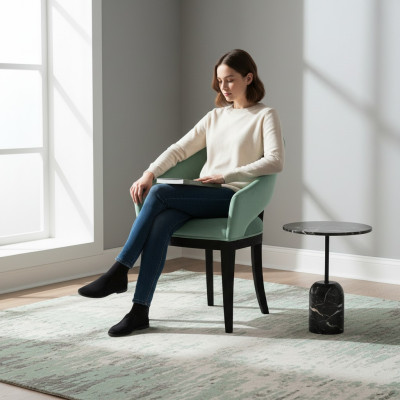 Luxus Design Polster Stuhl Stühle Sitz Lehn Büro Holz Office Esszimmer