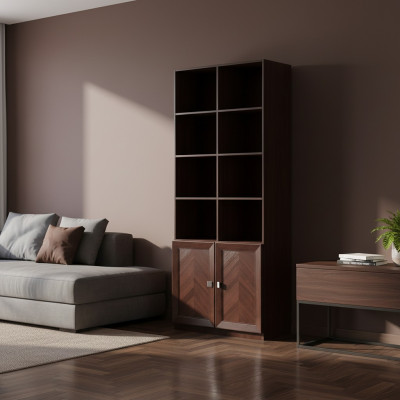 System Büro Möbel Deko Vitrine Aktenschrank Klassischer Holz Schrank Regal