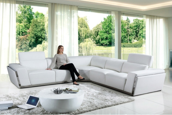 Multifunktions Garnitur Ledersofa Ecksofa Sitz Wohnzimmer Ecke Sofa