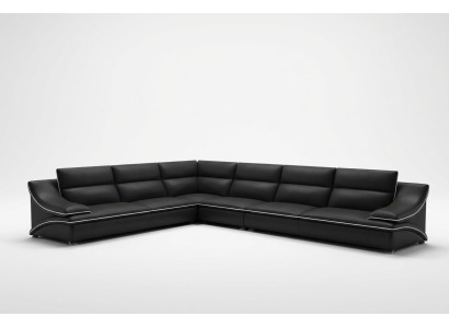 Ledersofa Wohnlandschaft Ecksofa XXL Polster Eck Sitz Couch Garnitur