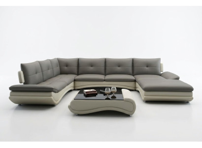 Ledersofa XXL U Form Wohnzimmer Couch Sofa Big Ledercouch Sofas