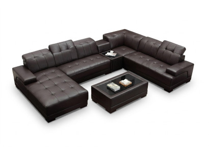 XXL Leder Big Wohnzimmer Sofa Couch Ecksofa Sofas Couchen Polster