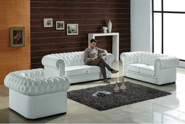Chesterfield Sofagarnitur Klassiche Wonzimmer Couch Sofa Set Polster Garnitur