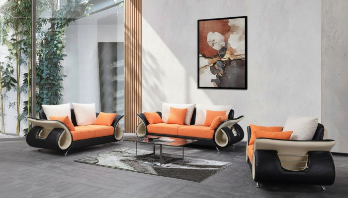 Moderne Wohnzimmer Couch Polster Sitz Komplett Garnitur Sofa Couchen