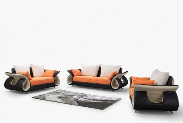 Moderne Wohnzimmer Couch Polster Sitz Komplett Garnitur Sofa Couchen