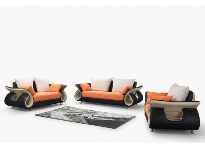 Moderne Wohnzimmer Couch Polster Sitz Komplett Garnitur Sofa Couchen