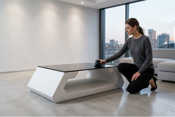 Sofatisch Design Wonzimmer Glas Leder Couch Sofa Tisch Beistell Kaffee
